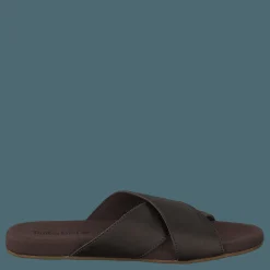 Seatonbay Crossstrapslide Dark Brown Leather