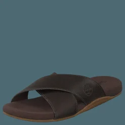 Seatonbay Crossstrapslide Dark Brown Leather