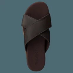 Seatonbay Crossstrapslide Dark Brown Leather