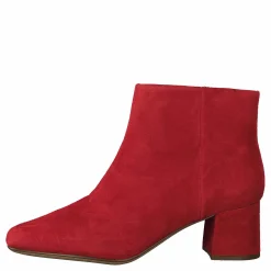Sheer Flora Red Suede