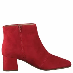 Sheer Flora Red Suede