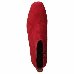 Sheer Flora Red Suede