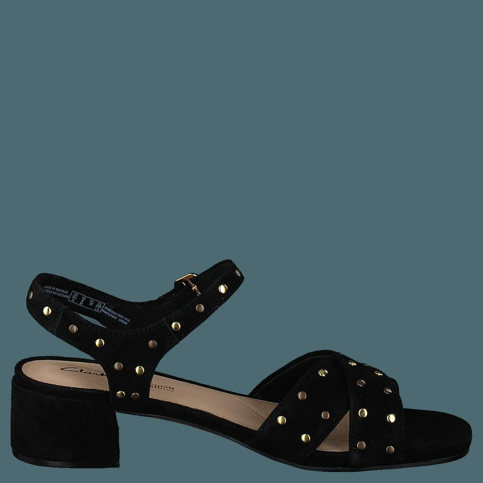Sheer35 Strap Black Suede Studded