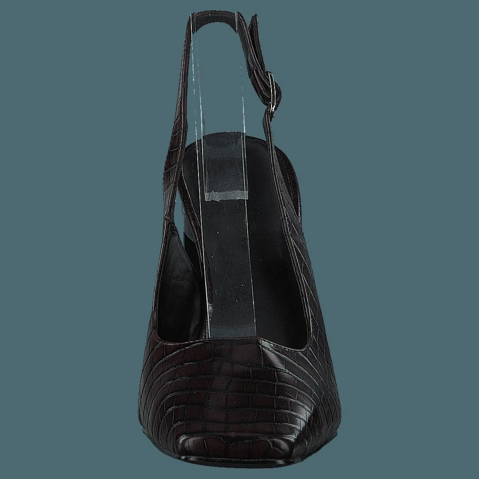 Snake Squared Pumps Brown Reptile