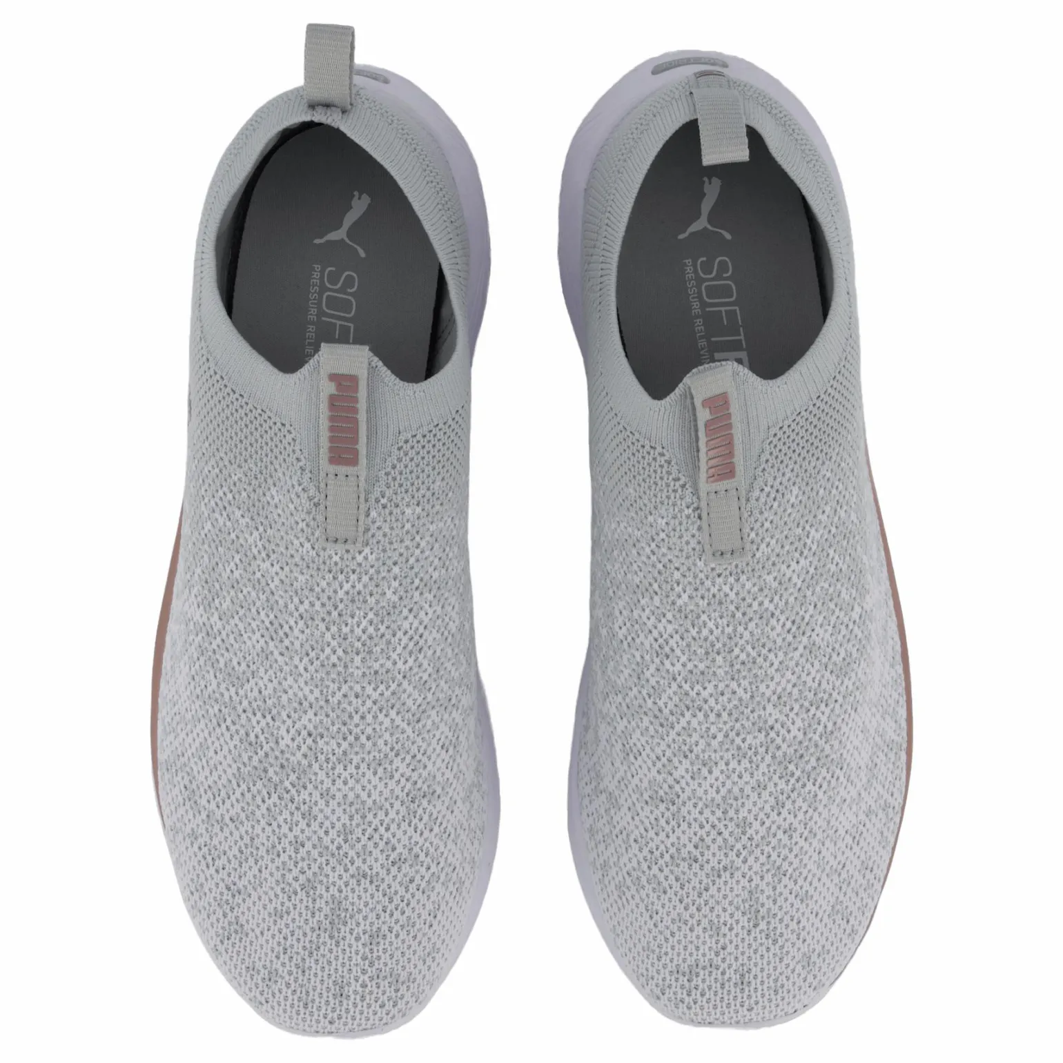 Softride Remi Slip-on Knit Wn Ash Gray-puma White-rose Gold