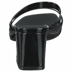 Squared Two Strap Sandals Black