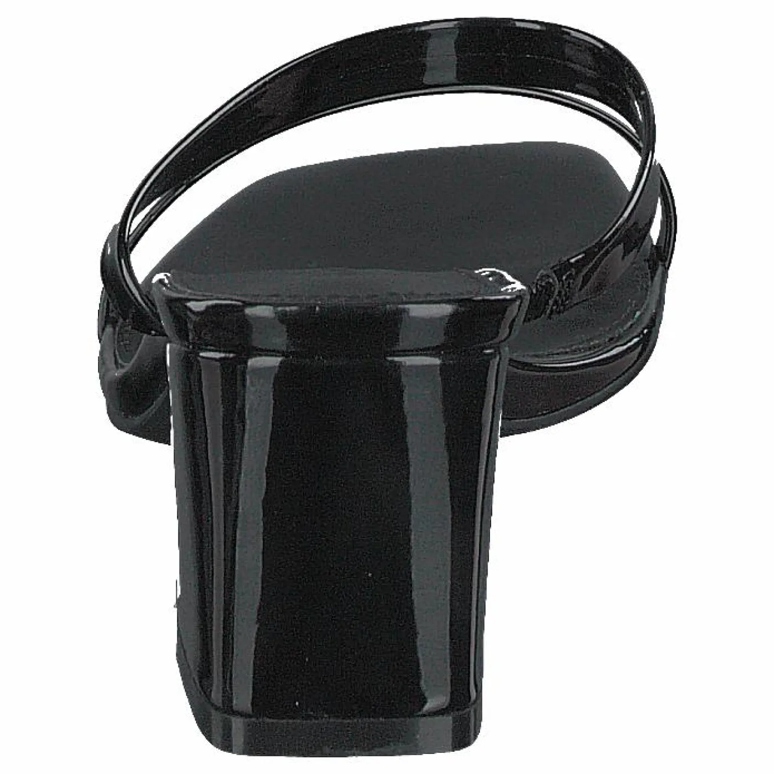 Squared Two Strap Sandals Black