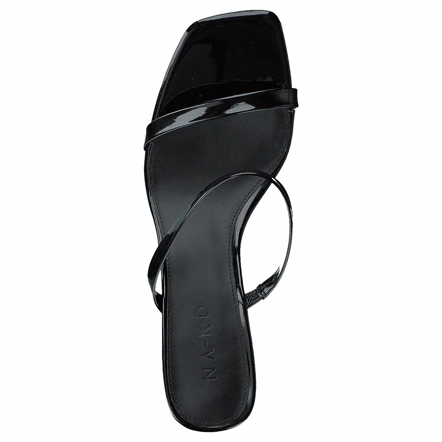 Squared Two Strap Sandals Black