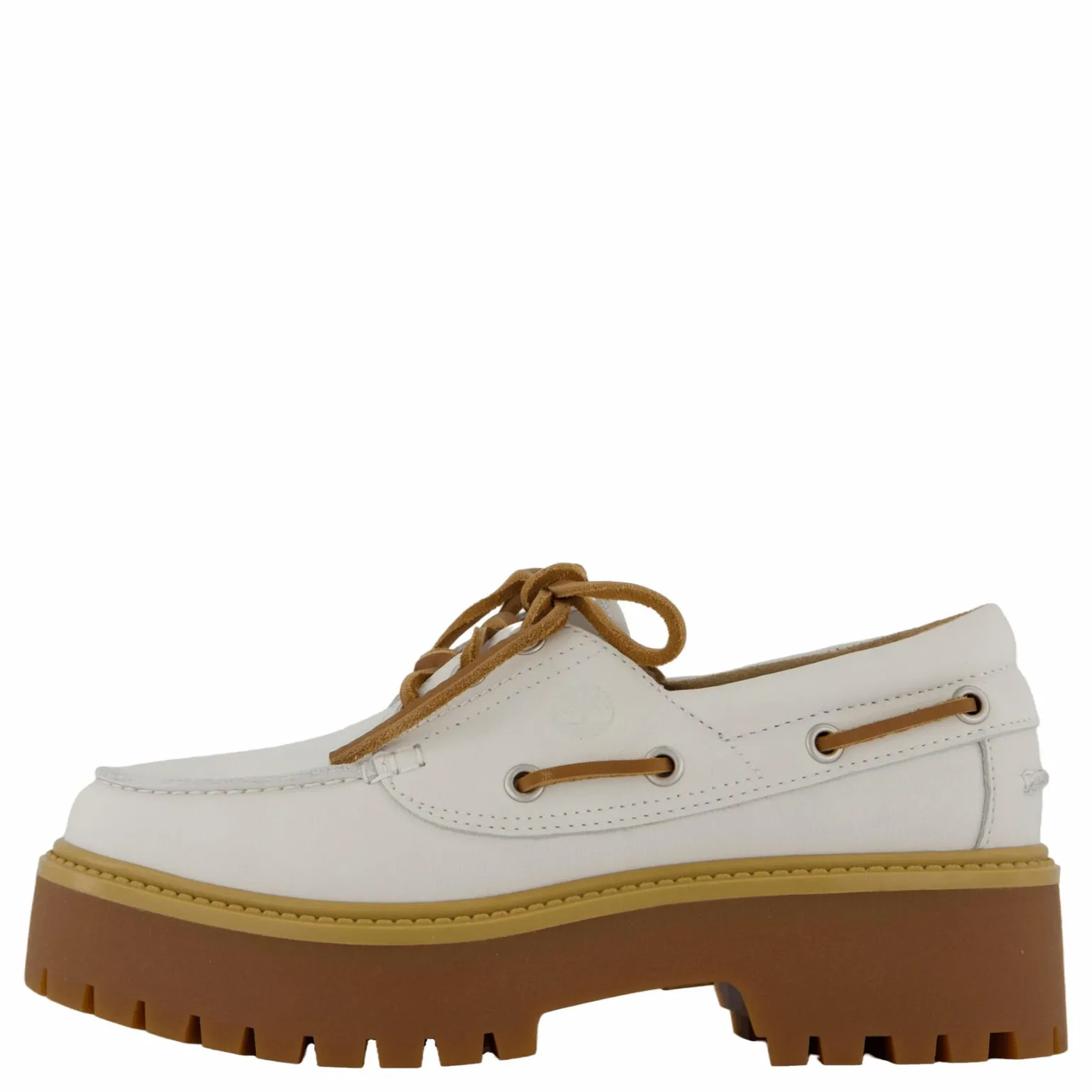 Stone Street Boat Shoe White Full Grain