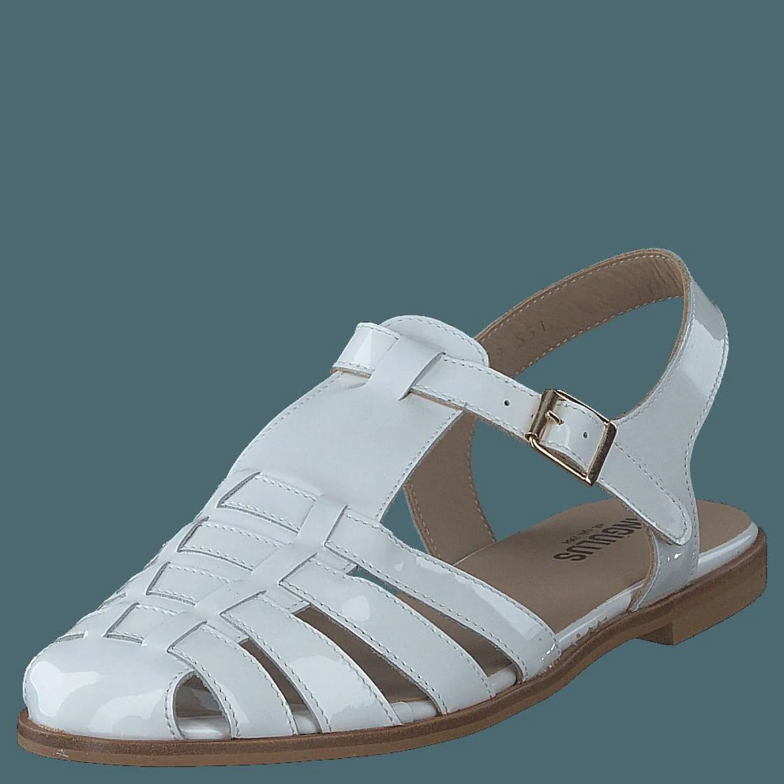 Strap Sandal With Buckle White