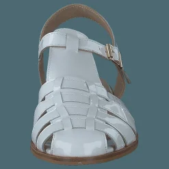 Strap Sandal With Buckle White