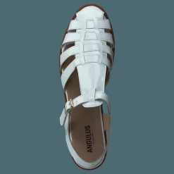 Strap Sandal With Buckle White