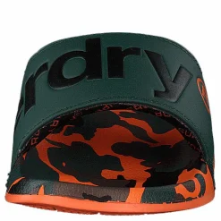 Superdry Aop Beach Slide Khaki/black/orange