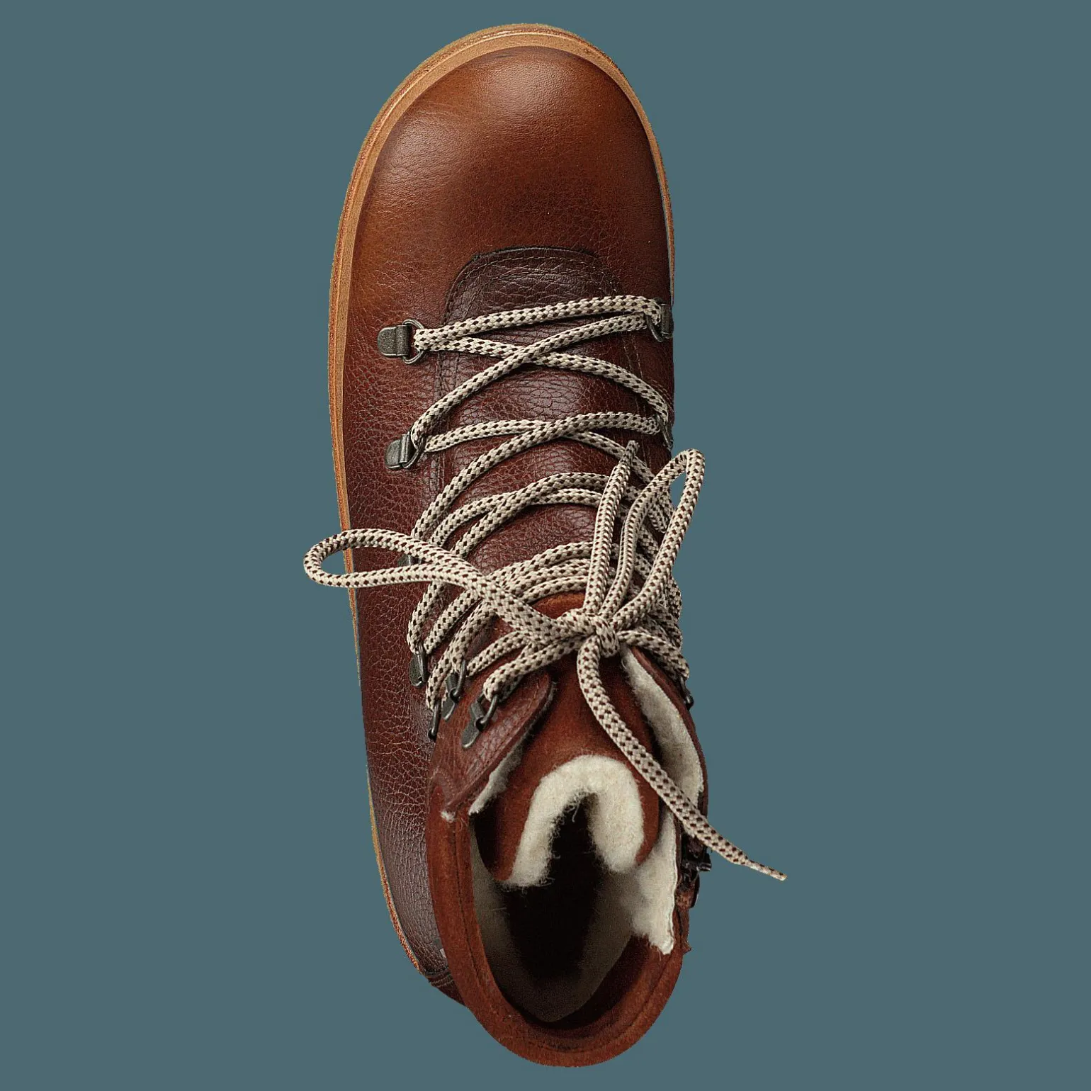 Tex-boot With Laces And Zipper Cognac/brown/brown