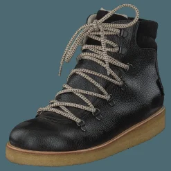 Tex-boot With Laces And Zipper Black