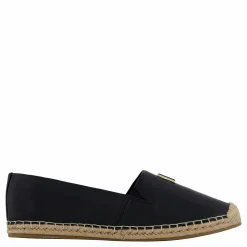 Th Logo Leather Espadrille Black