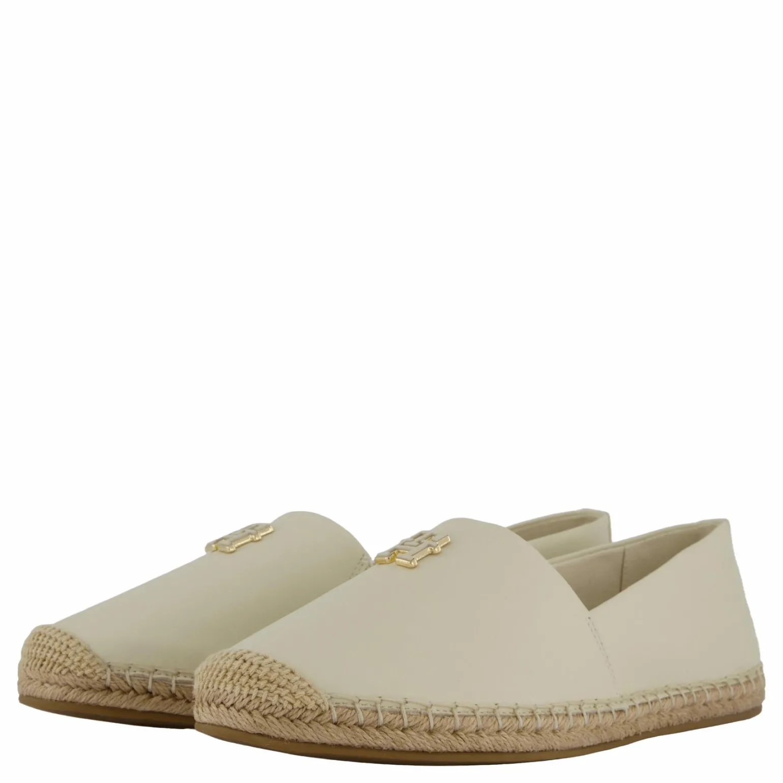Th Logo Leather Espadrille Beige