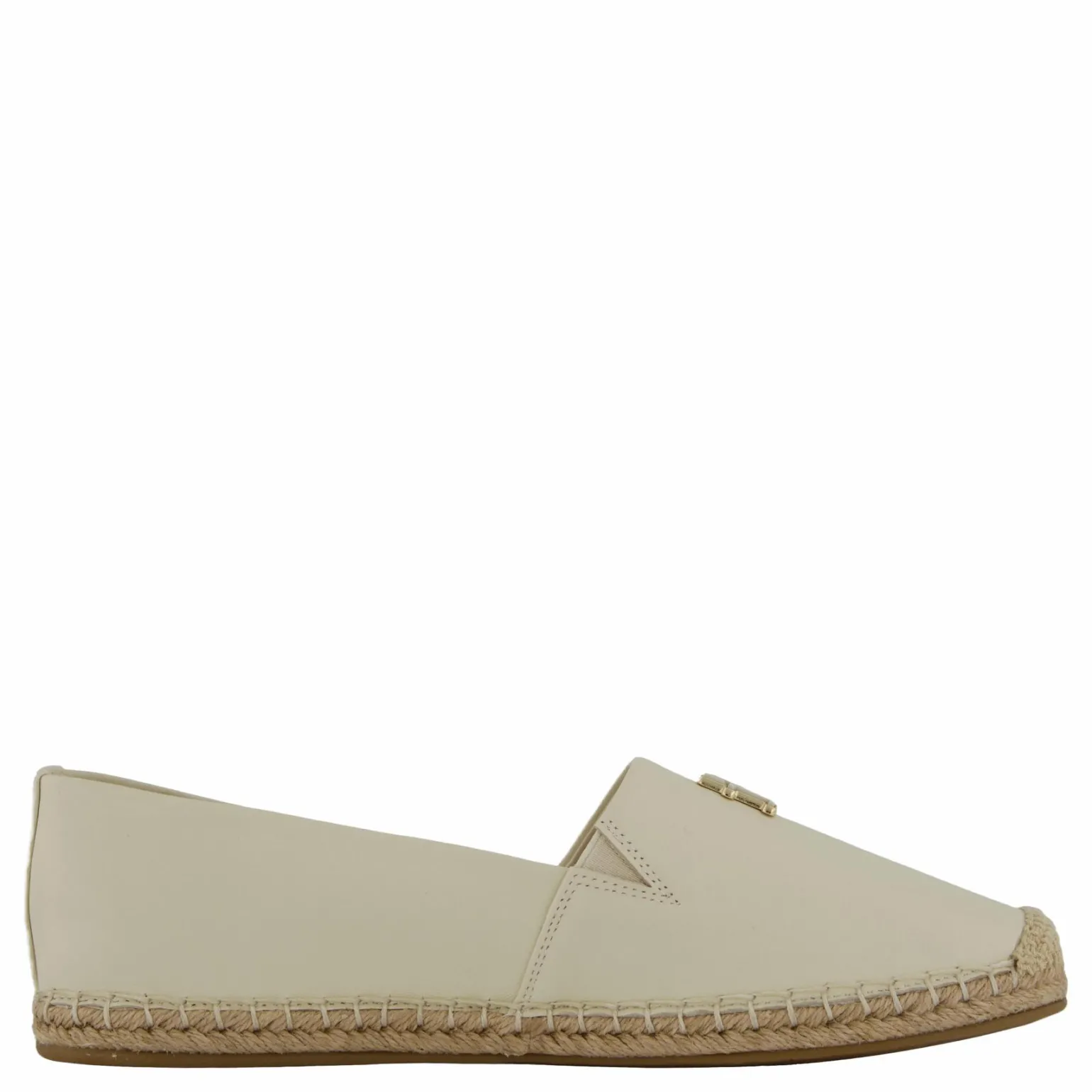 Th Logo Leather Espadrille Beige