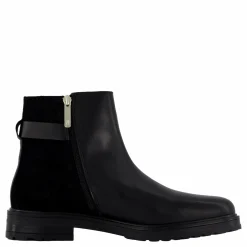 Th Logo Leather Mix Chelsea Black