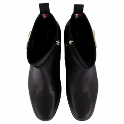 Th Logo Mid Heel Bootie Black