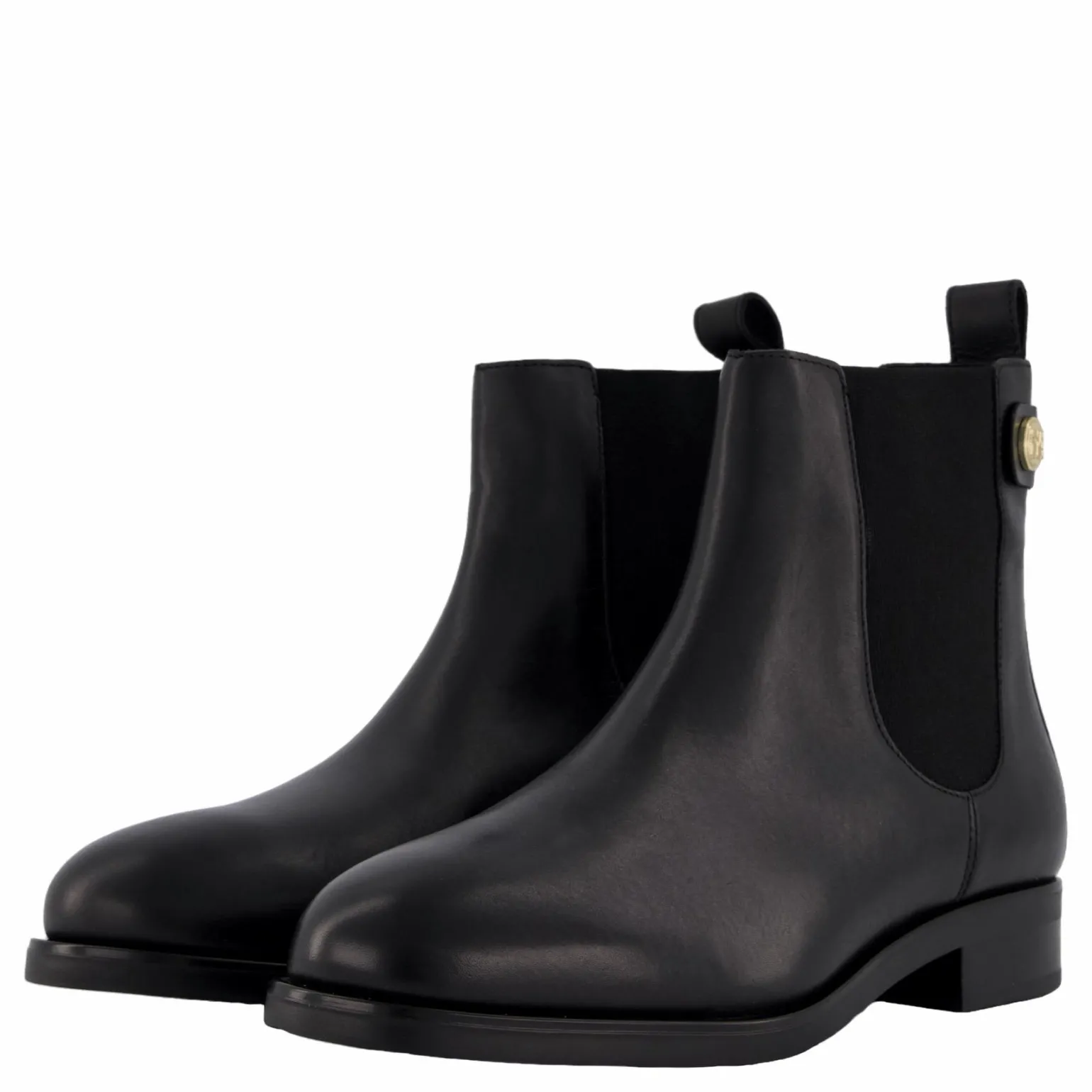 Th Stud Leather Low Chelsea Black