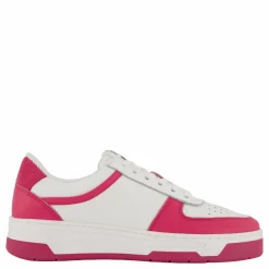 The Ella 2.0 White/fuxia Tumbled Leather