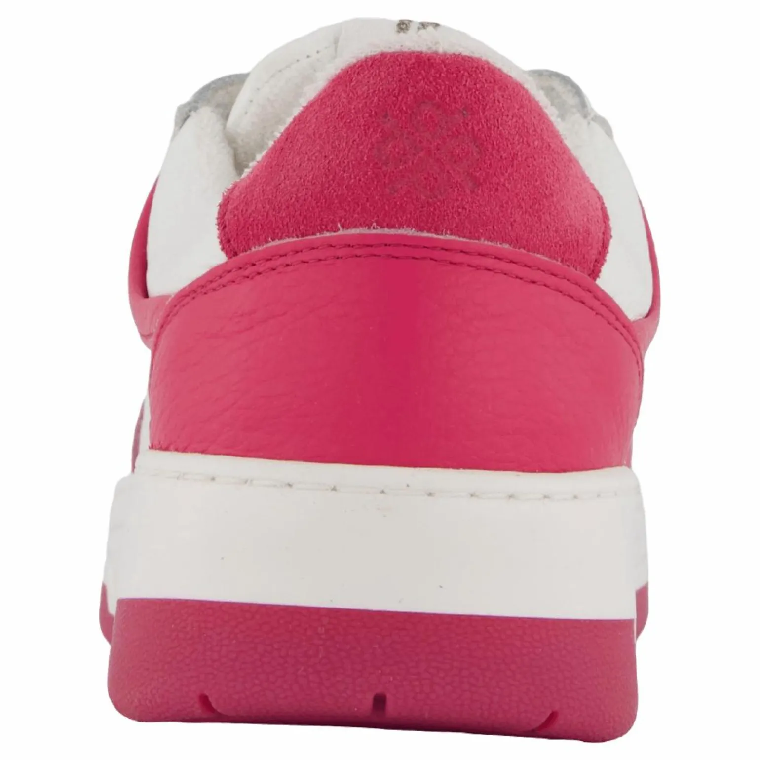 The Ella 2.0 White/fuxia Tumbled Leather