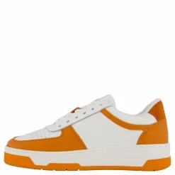 The Ella 2.0 White/orange Tumbled Leather