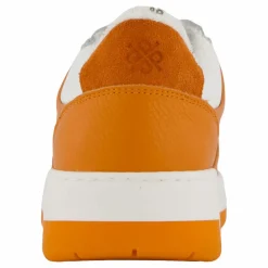 The Ella 2.0 White/orange Tumbled Leather