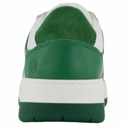 The Ella White Leather/green