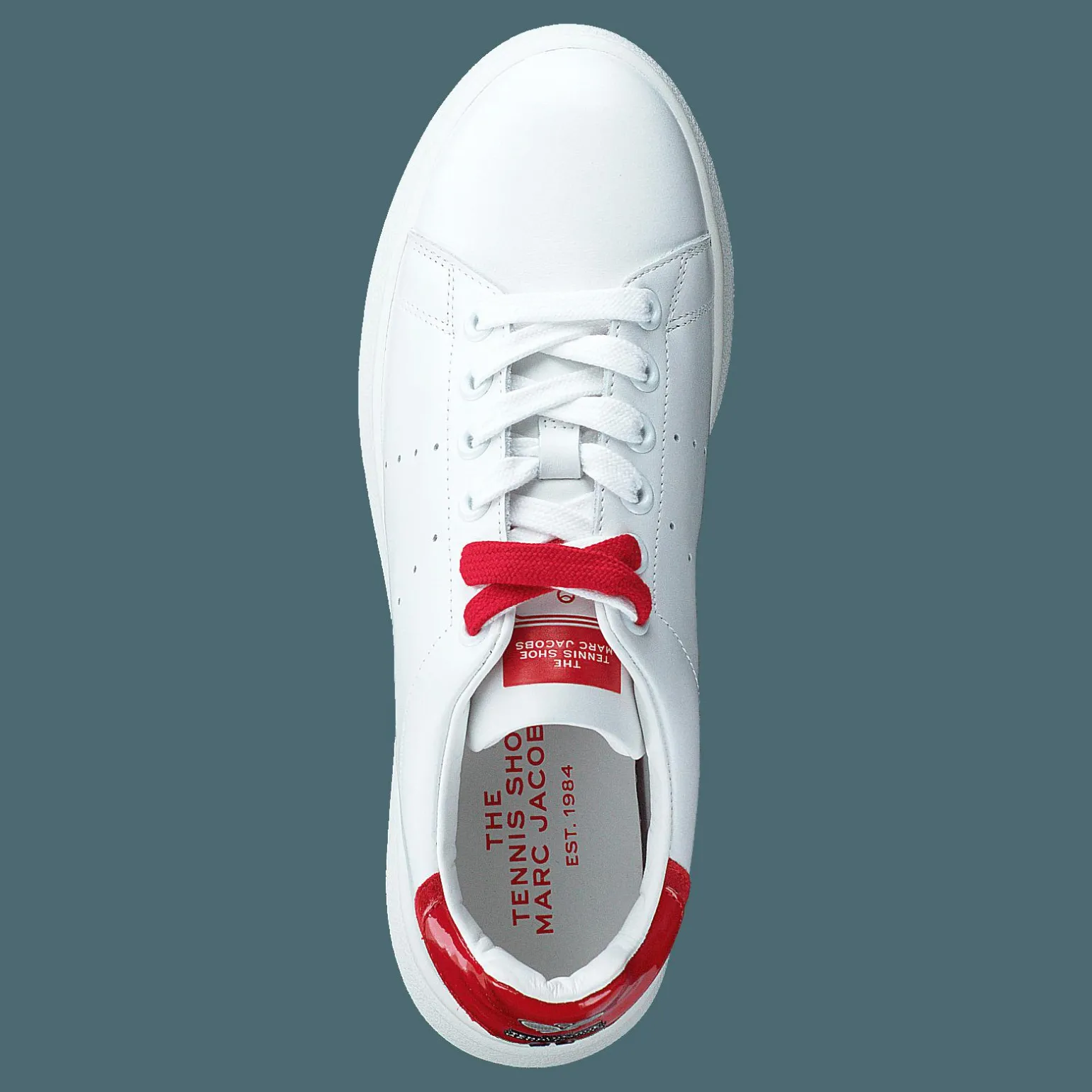 The Tennis Shoe White-red