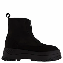 Tjw Zip  Up Flatform Nubuck Bo Black