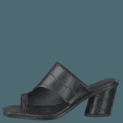 Toe Ring Mules Black