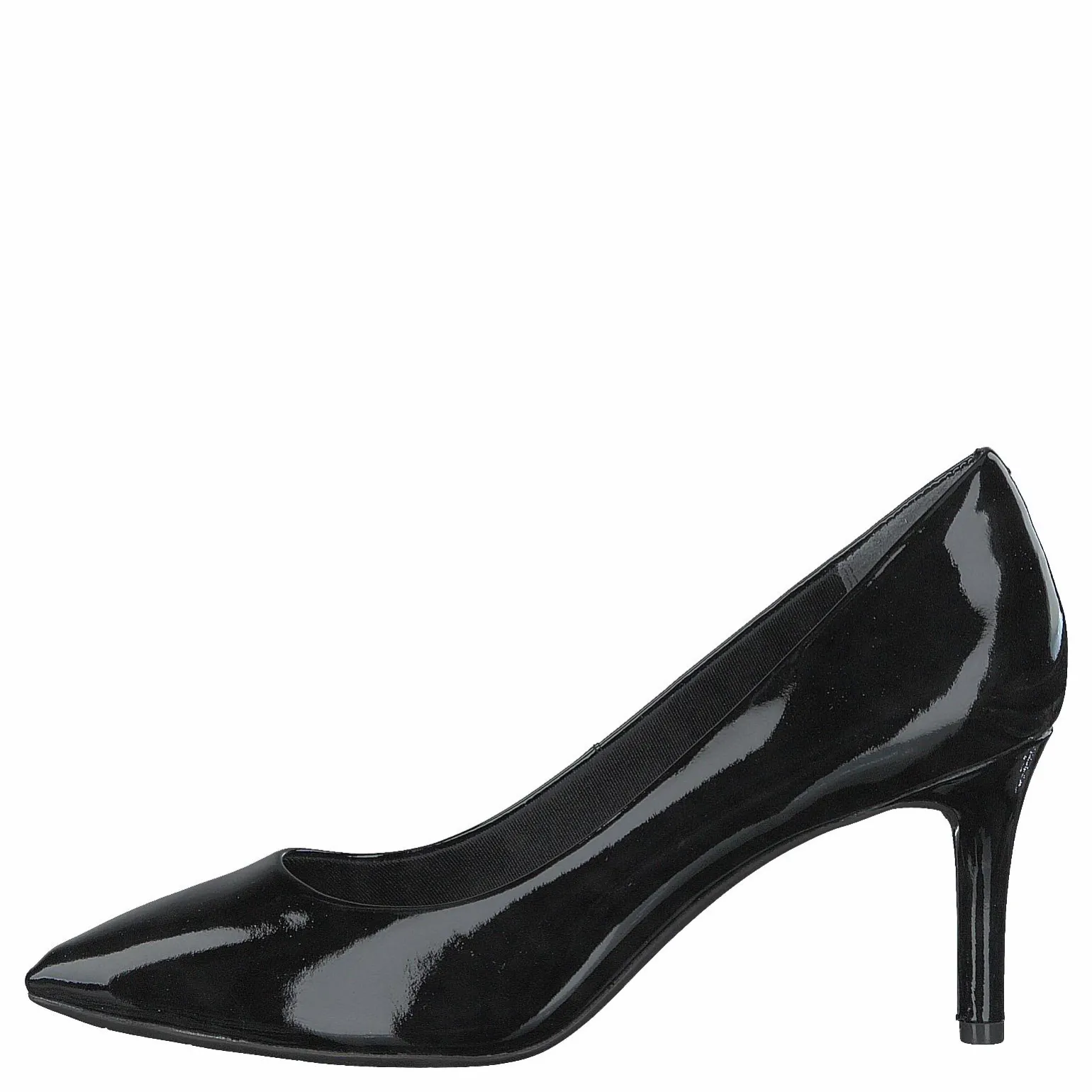 Total Motion 75Mm Pointy Pump Black Patent