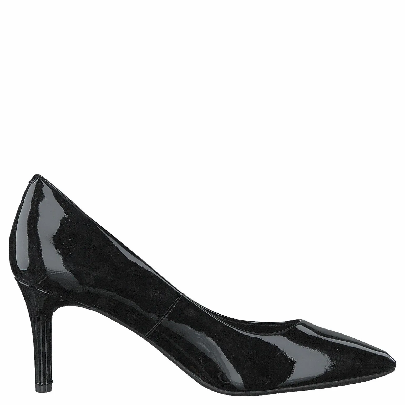 Total Motion 75Mm Pointy Pump Black Patent