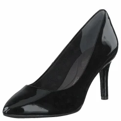 Total Motion 75Mm Pointy Pump Black Patent