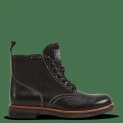 Tumbled Leather Boot Black