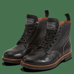 Tumbled Leather Boot Black