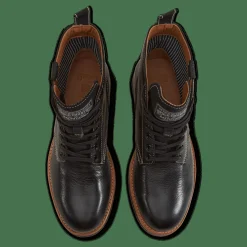 Tumbled Leather Boot Black