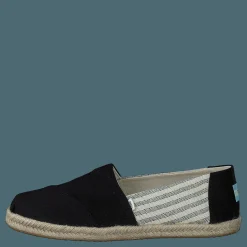 University Stripe Organic Cott Black