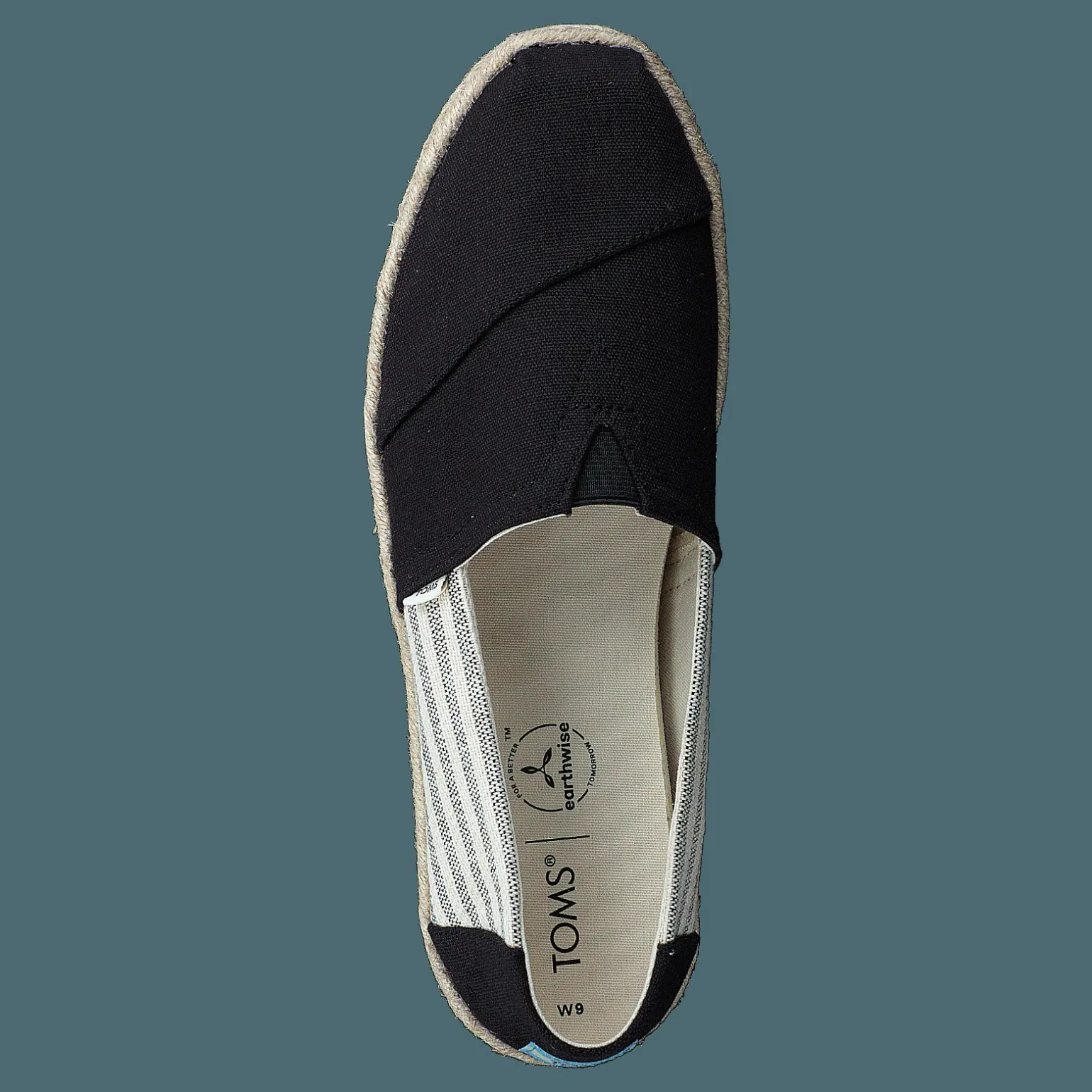 University Stripe Organic Cott Black