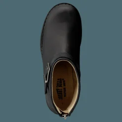 Very Low Boot Zip Back Black/Silver