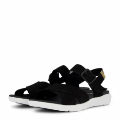 Wilesport Lthr Sandal Black Nubuck