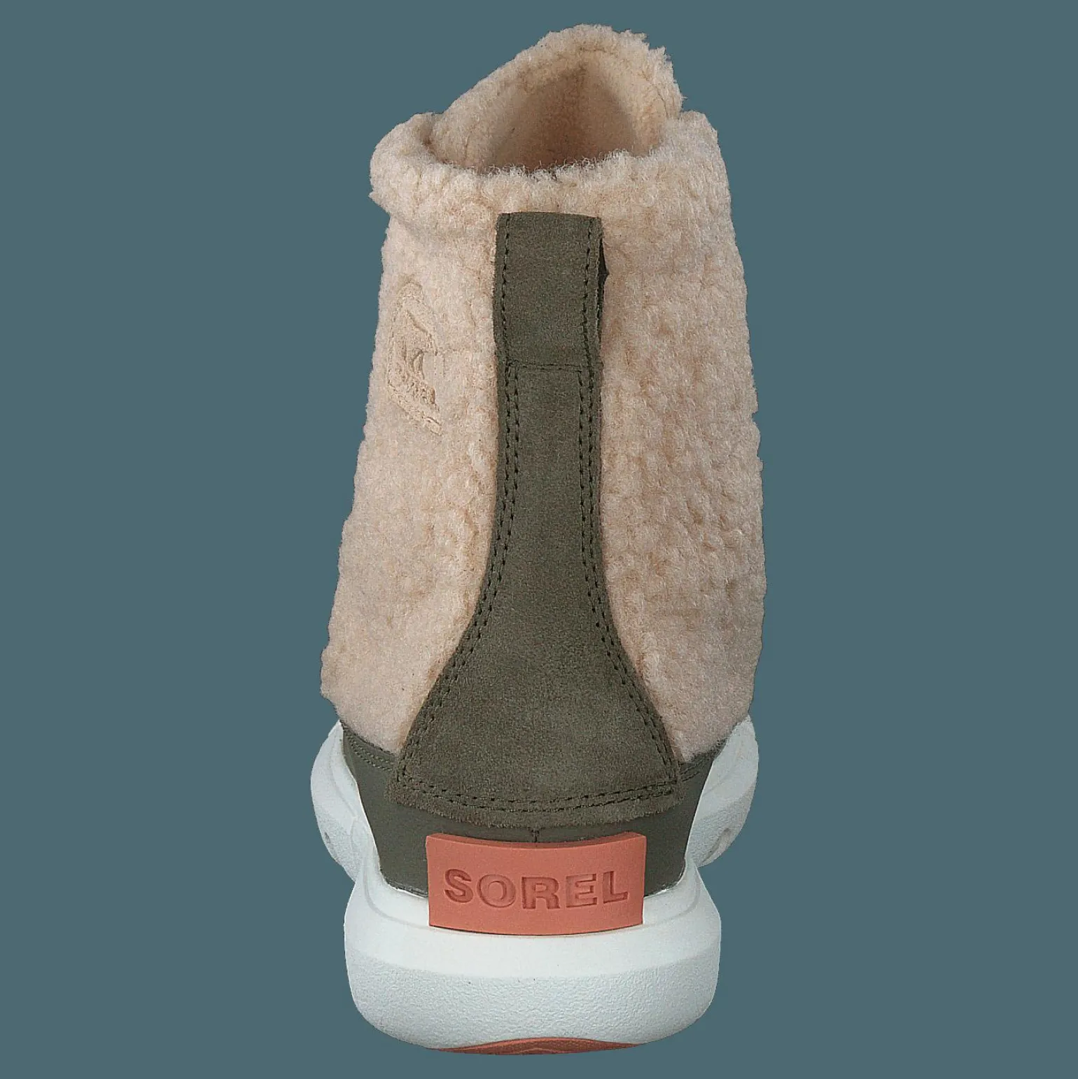 Youth Sorel Explorer Cozy Nova Sand, Stone Green