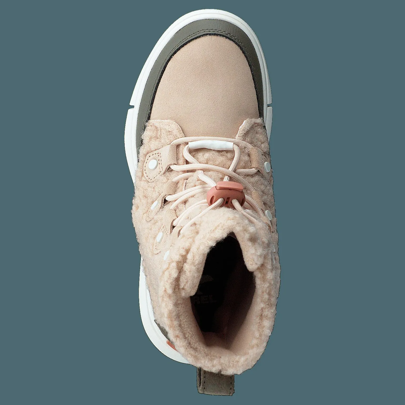 Youth Sorel Explorer Cozy Nova Sand, Stone Green