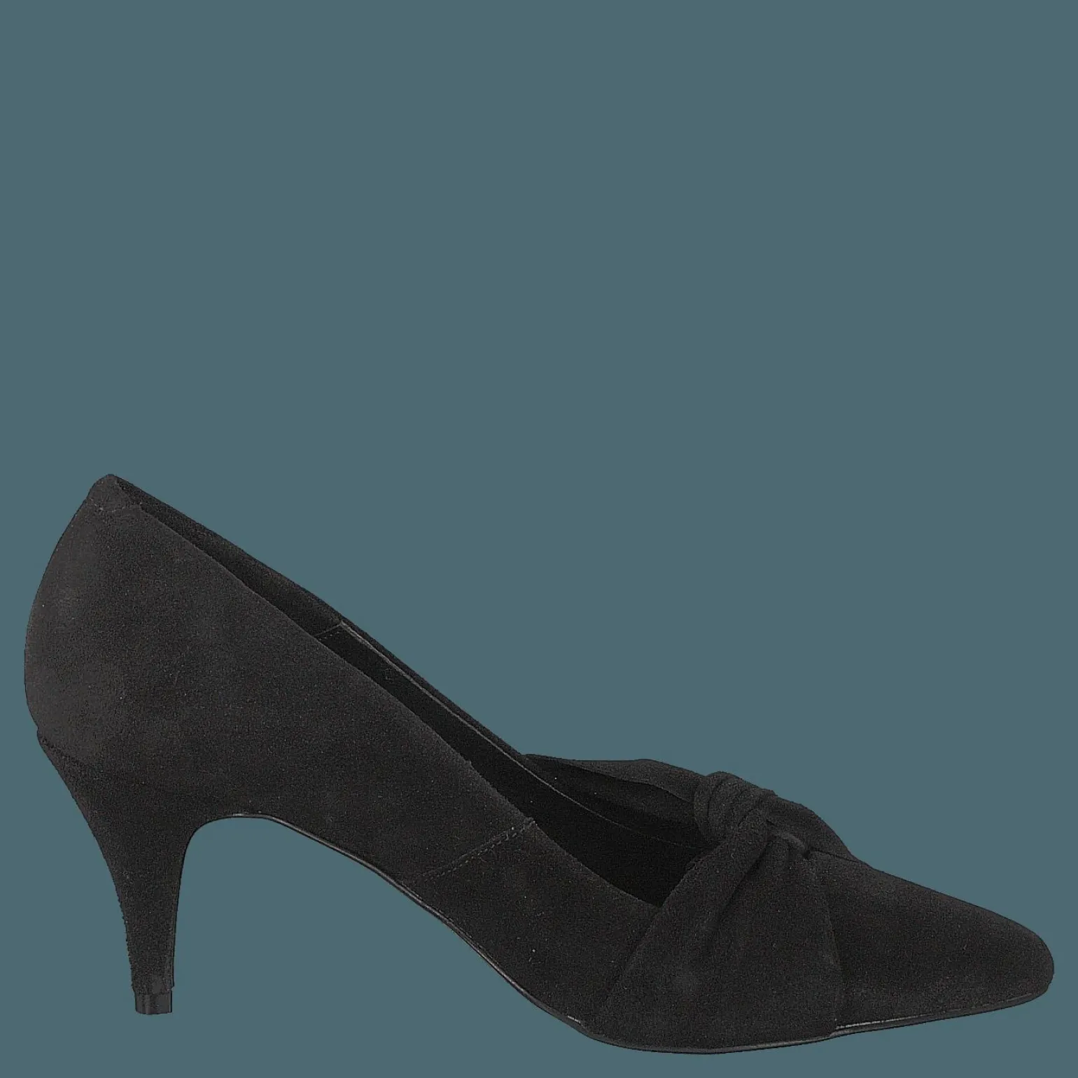 Zita Suede Bow Pump 101 - Black 1