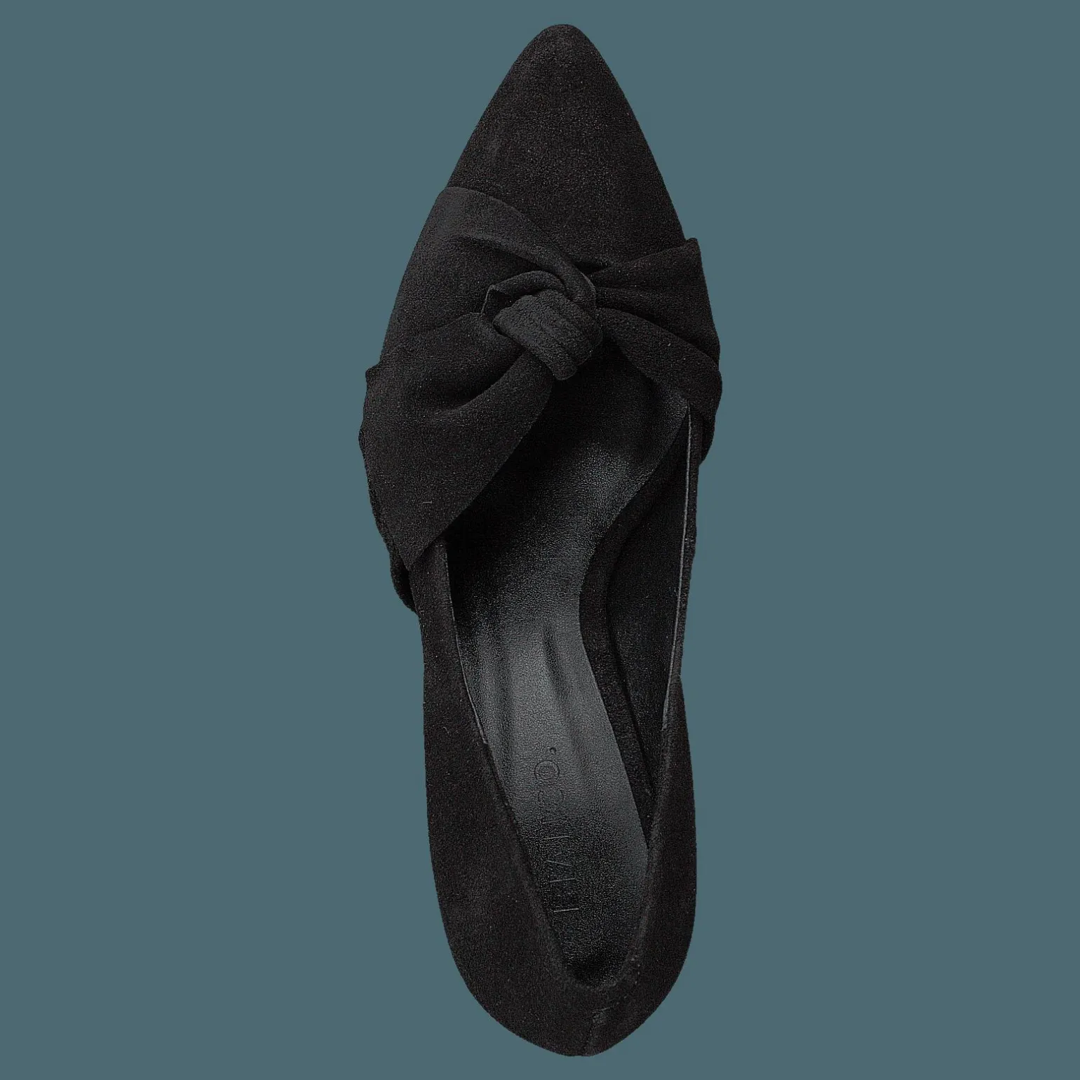 Zita Suede Bow Pump 101 - Black 1