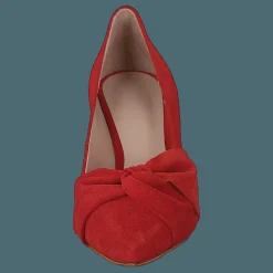 Zita Suede Bow Pump 441 - Red 1