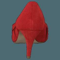 Zita Suede Bow Pump 441 - Red 1